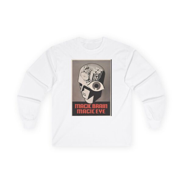 RCA Magic Brain / Magic Eye Antique Radio Graphic Long Sleeve Tee - Image 3