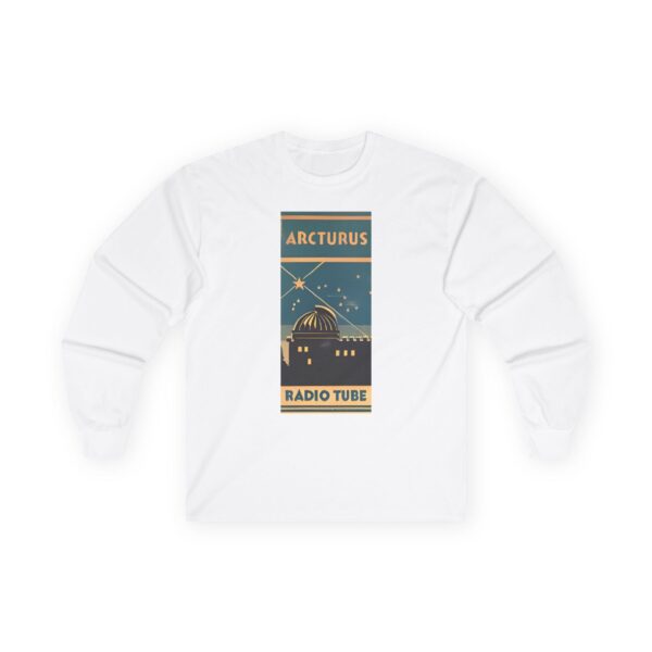 ARCTURUS Radio Tube - Antique Radio Vacuum Tube Box Art Long Sleeve Tee. Vintage Electronics, Big Dipper - Image 3