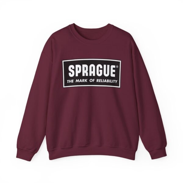 Cozy Vintage Vibes: Sprague Electronics Logo Crewneck Sweatshirt - Antique Radio - Retro - Image 2