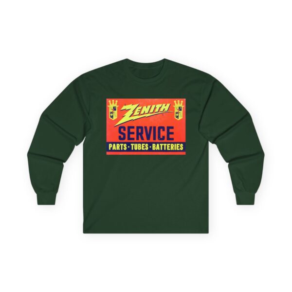 Zenith SERVICE Parts - Tubes - Batteries, Antique Electronics Advertising, Vintage Radio Long Sleeve Tee - Image 15