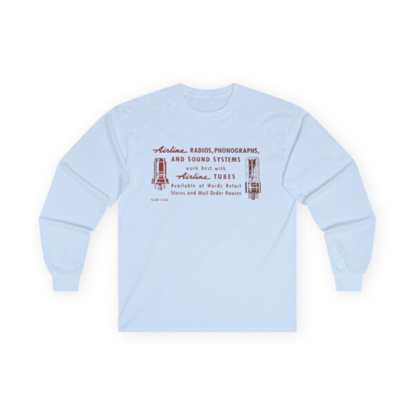Wards Airline Vacuum Tubes Vintage Sign Design Long Sleeve Tee - Image 19