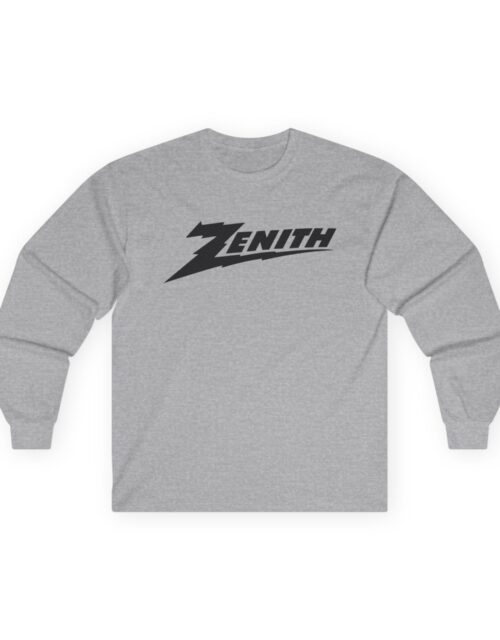 Zenith Radio Iconic Logo Long Sleeve Tee / Antique Radio / Vintage Radio / Advertising / Signage / Long Distance