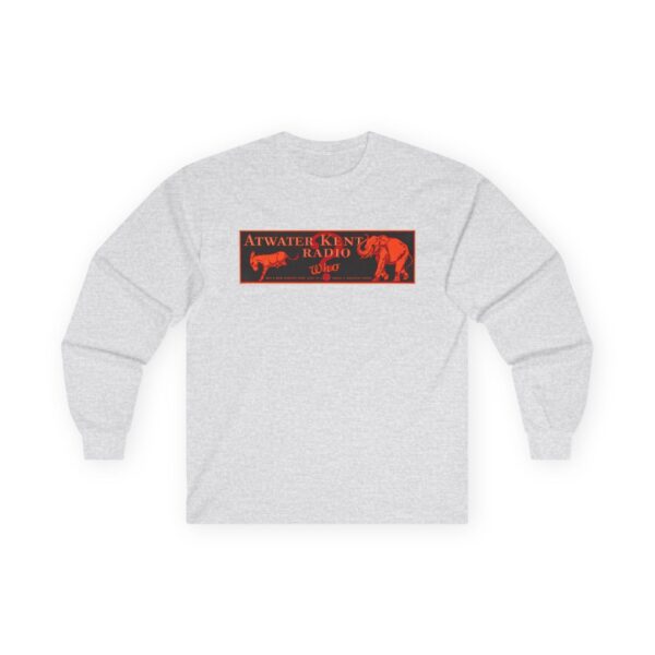 Atwater Kent Vintage Radio Ad Graphic / 1930's Advertising / Enjoy Radio's Greatest Show! Retro Design Long Sleeve Tee - Image 5