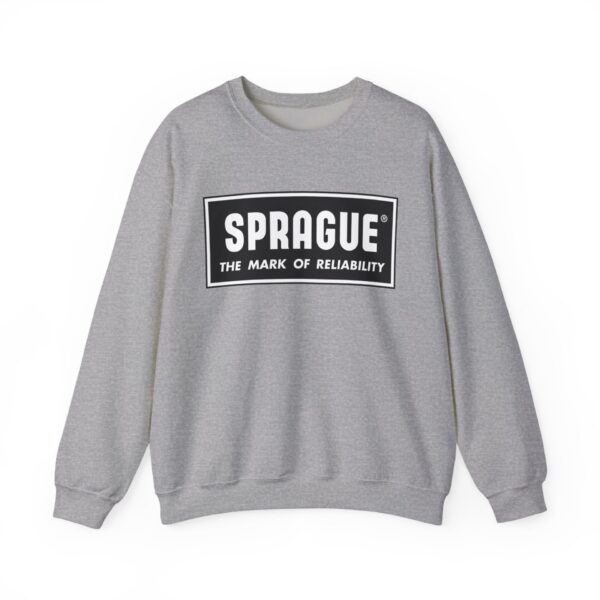 Cozy Vintage Vibes: Sprague Electronics Logo Crewneck Sweatshirt - Antique Radio - Retro - Image 7