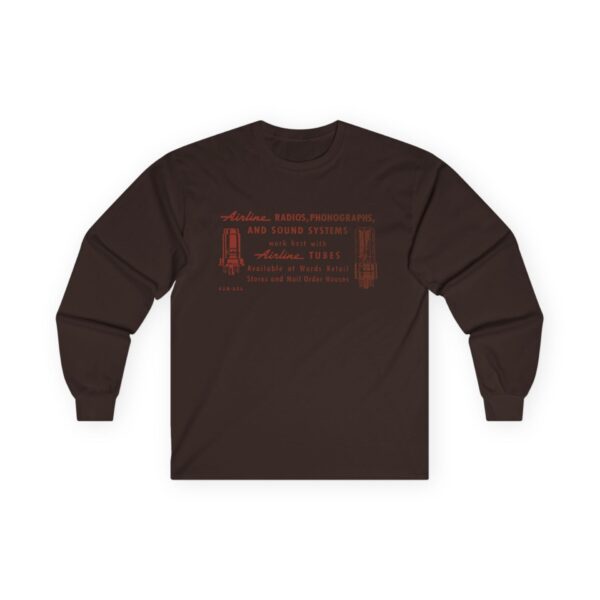 Wards Airline Vacuum Tubes Vintage Sign Design Long Sleeve Tee