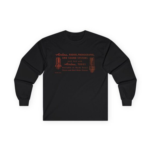 Wards Airline Vacuum Tubes Vintage Sign Design Long Sleeve Tee - Image 7