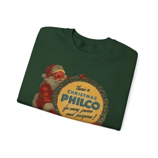 Philco Santa Sweatshirt - Vintage Radio Christmas Xmas - Antique Vacuum Tube Enthusiast Gift - Electronics - Technician - Gift for him - Image 4
