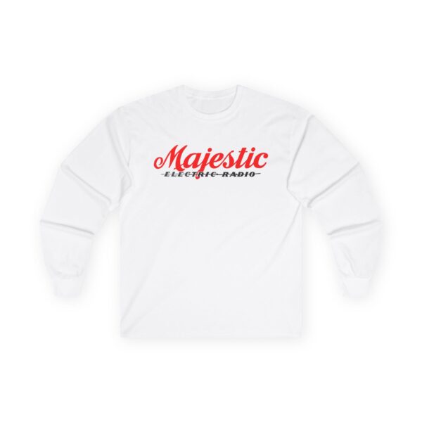 Majestic Electric Radio Retro Antique Logo Long Sleeve Tee - Image 3