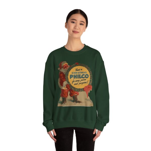 Philco Santa Sweatshirt - Vintage Radio Christmas Xmas - Antique Vacuum Tube Enthusiast Gift - Electronics - Technician - Gift for him