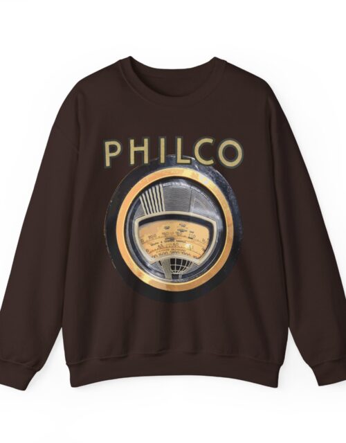 1930's Philco Radio Logo and Dial - Vintage Radio Sweatshirt - Antique Vacuum Tube Enthusiast Gift - Electronics - Technician