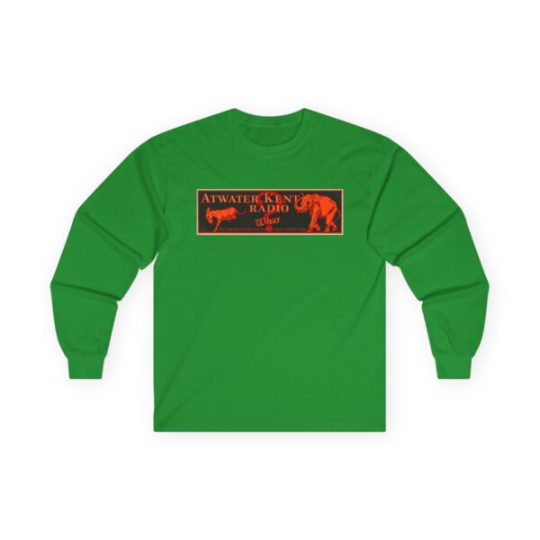 Atwater Kent Vintage Radio Ad Graphic / 1930's Advertising / Enjoy Radio's Greatest Show! Retro Design Long Sleeve Tee - Image 17