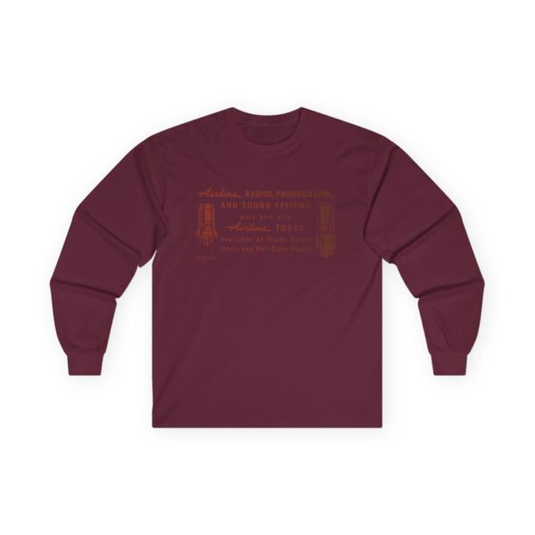 Wards Airline Vacuum Tubes Vintage Sign Design Long Sleeve Tee - Image 13