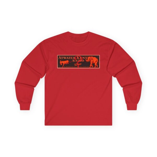 Atwater Kent Vintage Radio Ad Graphic / 1930's Advertising / Enjoy Radio's Greatest Show! Retro Design Long Sleeve Tee - Image 31