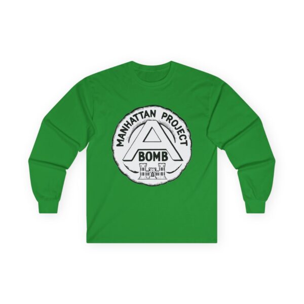 Manhattan Project Logo - 1940s Commemorative Design - US Government - Top Secret - Classified - Retro Logo Long Sleeve Tee - Image 19