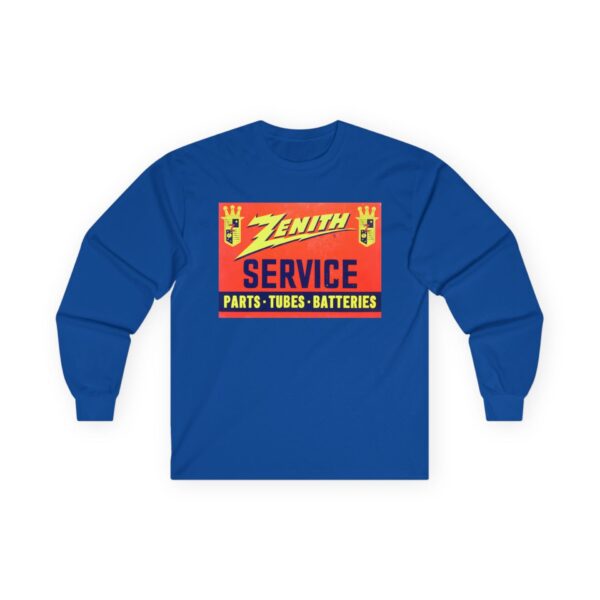 Zenith SERVICE Parts - Tubes - Batteries, Antique Electronics Advertising, Vintage Radio Long Sleeve Tee - Image 21