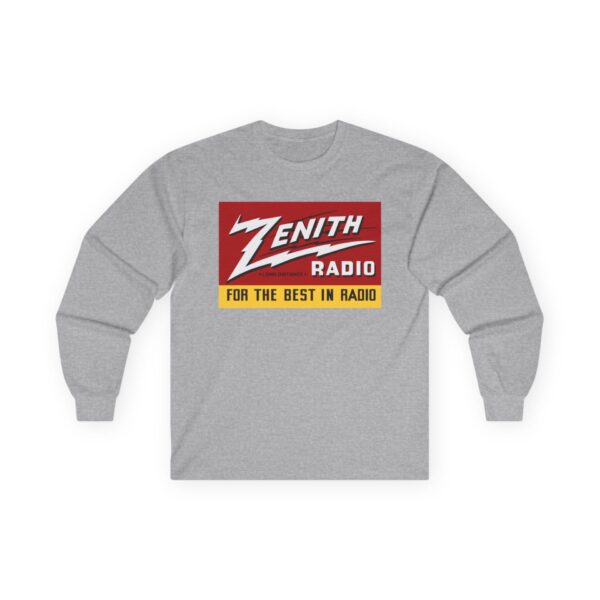 Zenith - Long Distance - For the Best in Radio Long Sleeve Tee / Antique Radio Shirt / Vintage Radio / Advertising / Signage - Image 7