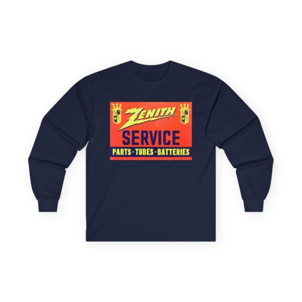 Zenith SERVICE Parts - Tubes - Batteries, Antique Electronics Advertising, Vintage Radio Long Sleeve Tee - Image 23
