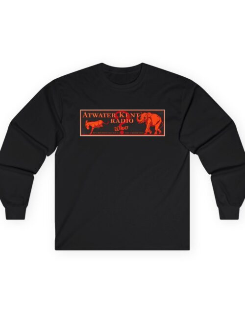 Atwater Kent Vintage Radio Ad Graphic / 1930's Advertising / Enjoy Radio's Greatest Show! Retro Design Long Sleeve Tee