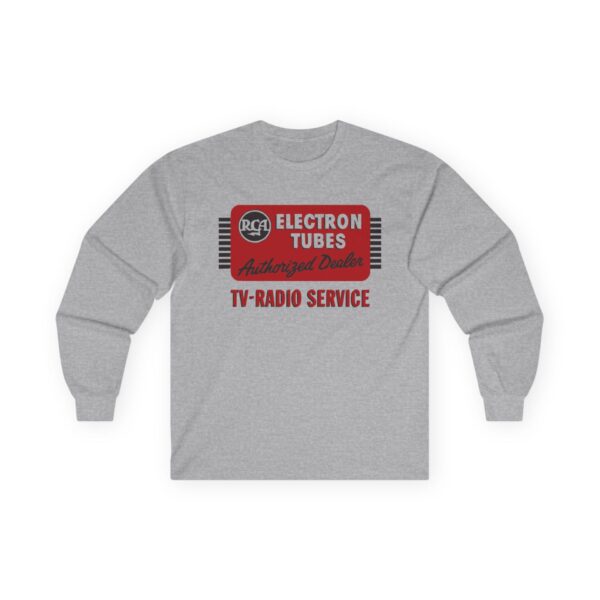 RCA Electron Tubes Authorized Dealer Vintage Design Long Sleeve Tee / Antique Radio Shirt / Advertising / Signage / Retro / TV-Radio Service - Image 5
