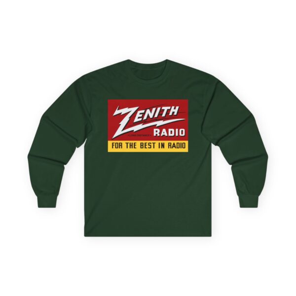 Zenith - Long Distance - For the Best in Radio Long Sleeve Tee / Antique Radio Shirt / Vintage Radio / Advertising / Signage - Image 13