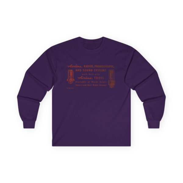Wards Airline Vacuum Tubes Vintage Sign Design Long Sleeve Tee - Image 27