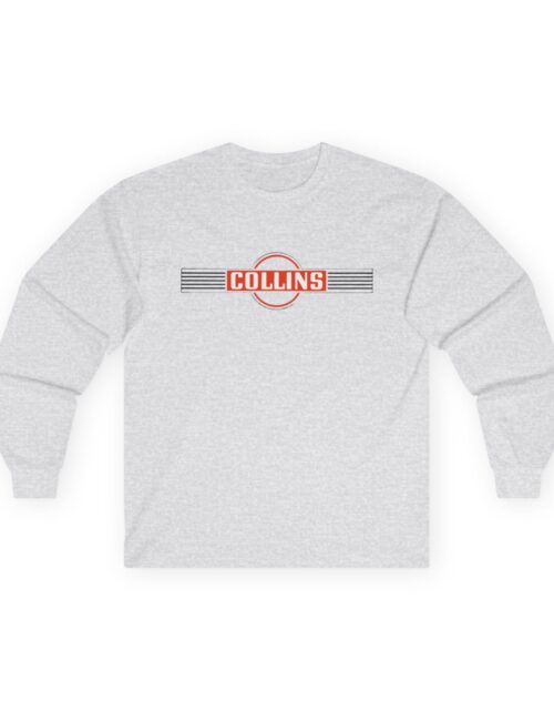 Collins Antique Radio Retro Vintage Logo - Long Sleeve Tee