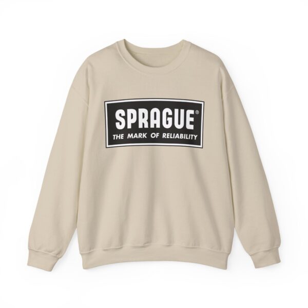 Cozy Vintage Vibes: Sprague Electronics Logo Crewneck Sweatshirt - Antique Radio - Retro - Image 6