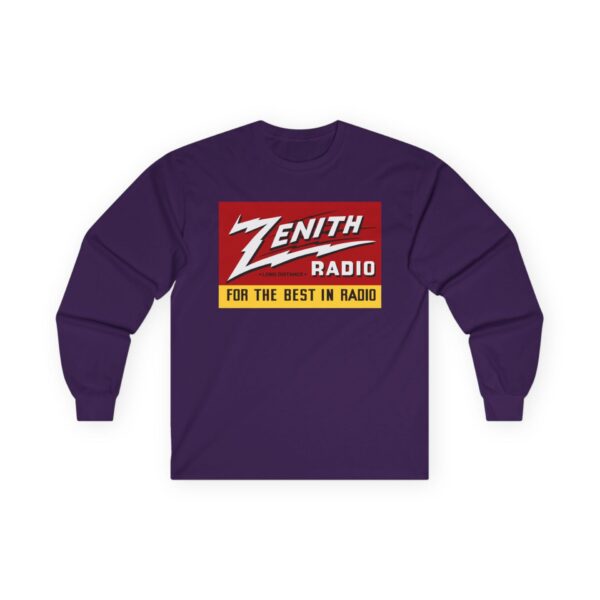 Zenith - Long Distance - For the Best in Radio Long Sleeve Tee / Antique Radio Shirt / Vintage Radio / Advertising / Signage - Image 25