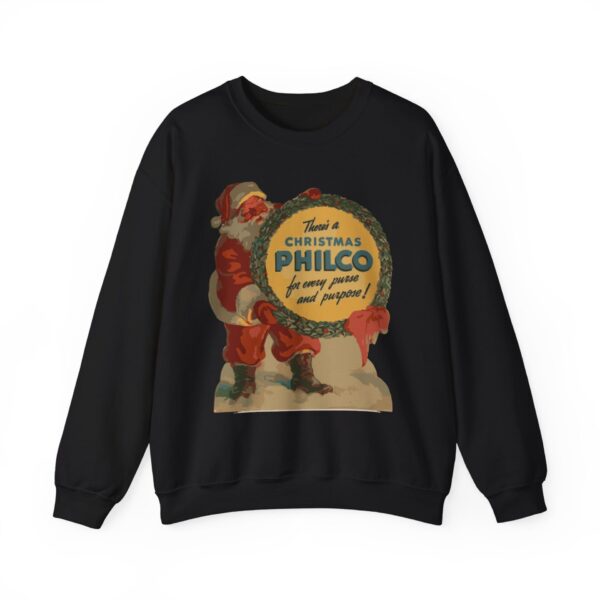 Philco Santa Sweatshirt - Vintage Radio Christmas Xmas - Antique Vacuum Tube Enthusiast Gift - Electronics - Technician - Gift for him - Image 9