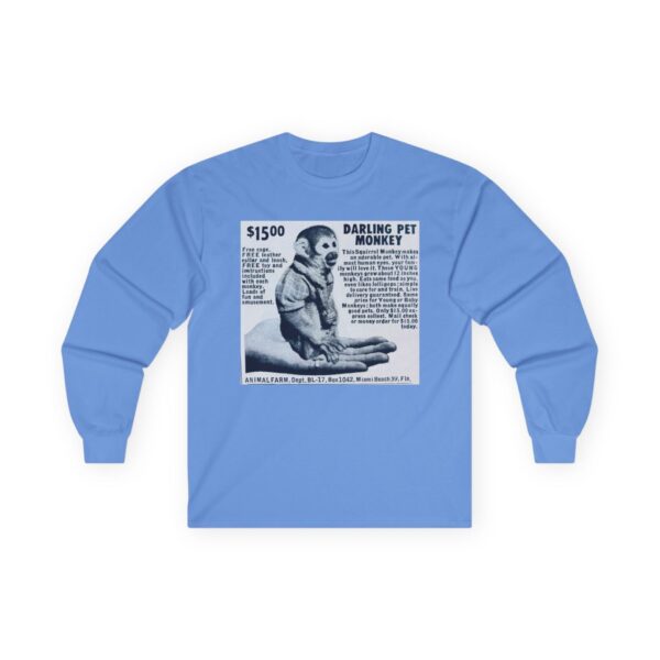 Darling Pet Monkey - Vintage Advertising - Animal Farm - Newspaper - Comic Books - Retro Halftone - Mid Century Modern MCM Long Sleeve Tee - Image 21