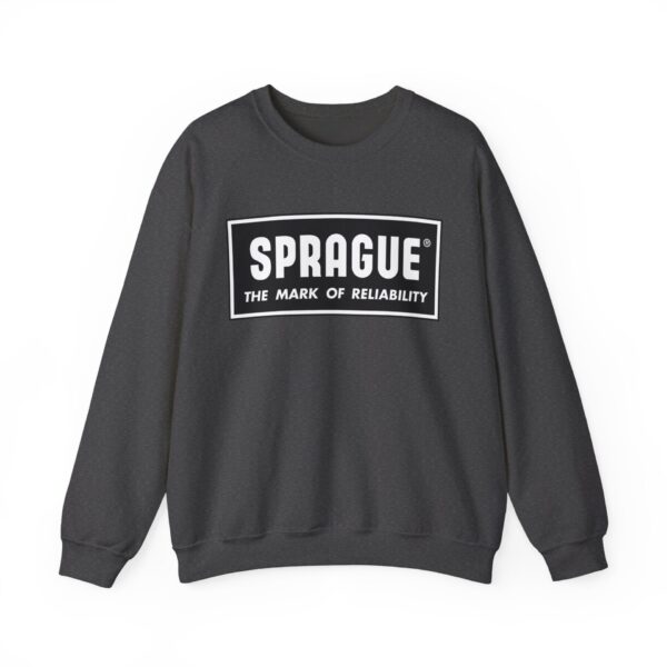 Cozy Vintage Vibes: Sprague Electronics Logo Crewneck Sweatshirt - Antique Radio - Retro - Image 9
