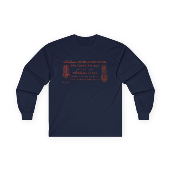 Wards Airline Vacuum Tubes Vintage Sign Design Long Sleeve Tee - Image 25