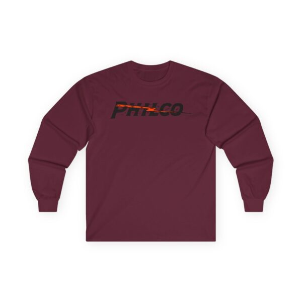 PHILCO Lightning Bolt 1930's Antique Radio Logo Long Sleeve Tee - Image 9