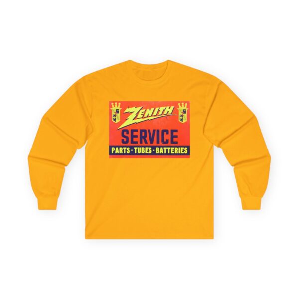 Zenith SERVICE Parts - Tubes - Batteries, Antique Electronics Advertising, Vintage Radio Long Sleeve Tee - Image 9