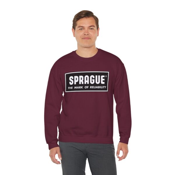 Cozy Vintage Vibes: Sprague Electronics Logo Crewneck Sweatshirt - Antique Radio - Retro