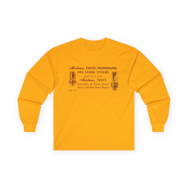 Wards Airline Vacuum Tubes Vintage Sign Design Long Sleeve Tee - Image 11