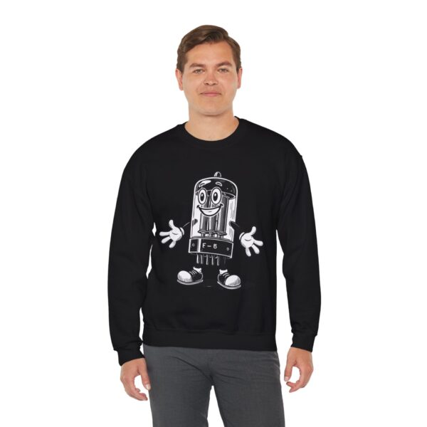 Tubey the Tube - Vintage Radio Mascot Sweatshirt - Antique Vacuum Tube Enthusiast Gift - Electronics - Technician