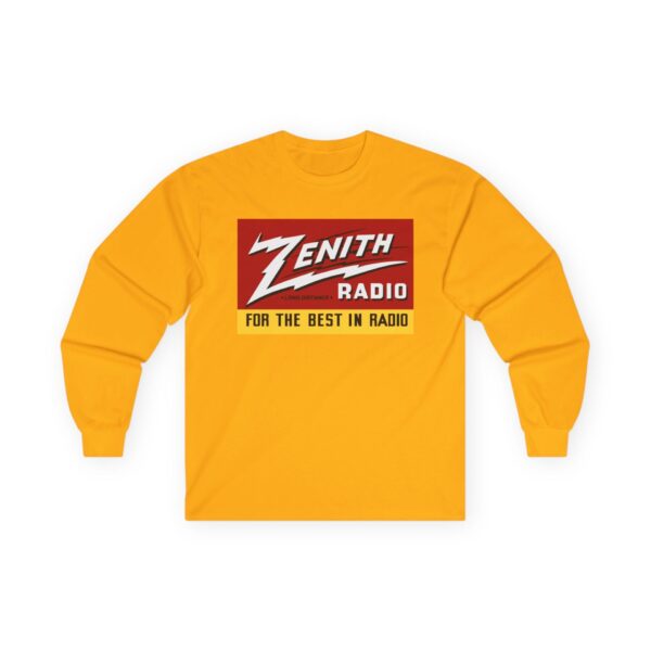 Zenith - Long Distance - For the Best in Radio Long Sleeve Tee / Antique Radio Shirt / Vintage Radio / Advertising / Signage - Image 9