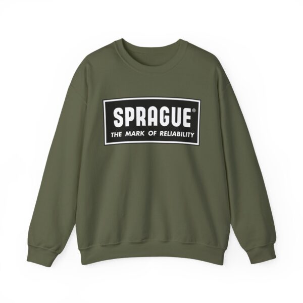 Cozy Vintage Vibes: Sprague Electronics Logo Crewneck Sweatshirt - Antique Radio - Retro - Image 5